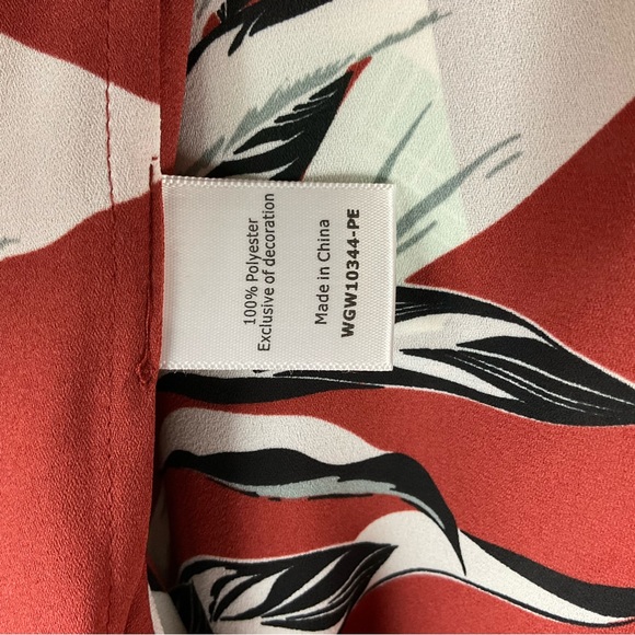 NWT 41 Hawthorn Lakynn Lattice Detail Button Back Blouse Burnt Orange Fl… - Picture 7 of 7